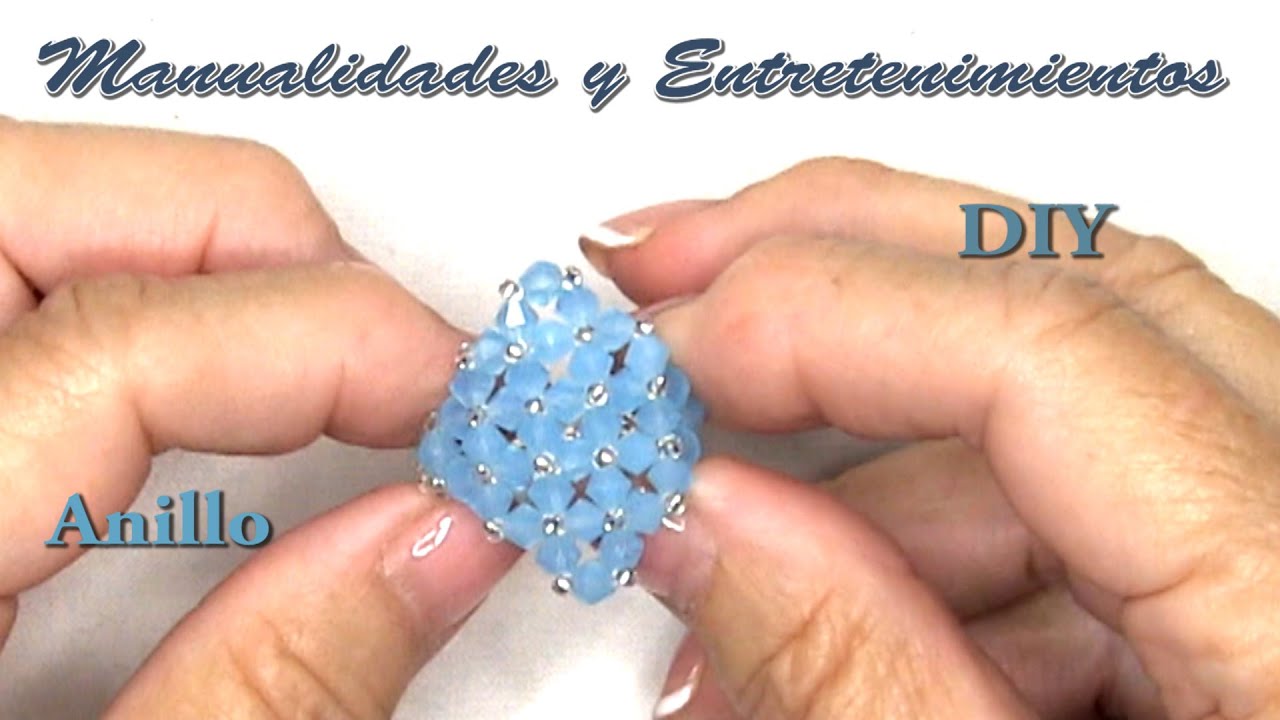 DIY - Anillo en Tupis cielo y plata 💍💍💍