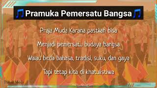 Video thumbnail of "Pramuka Pemersatu Bangsa - lirik #pramuka #lagupramuka  @PohonMuda"