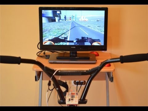 spin bike with virtual screen