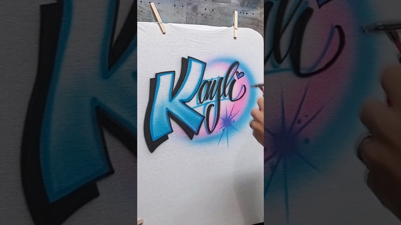 Airbrush Graffiti Name LV Print Shirt Design 18 MOS / Yes