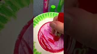 Watermelon Paper Plate Puzzle with Kwik Stix Paint Sticks | Summer Kids Activity
