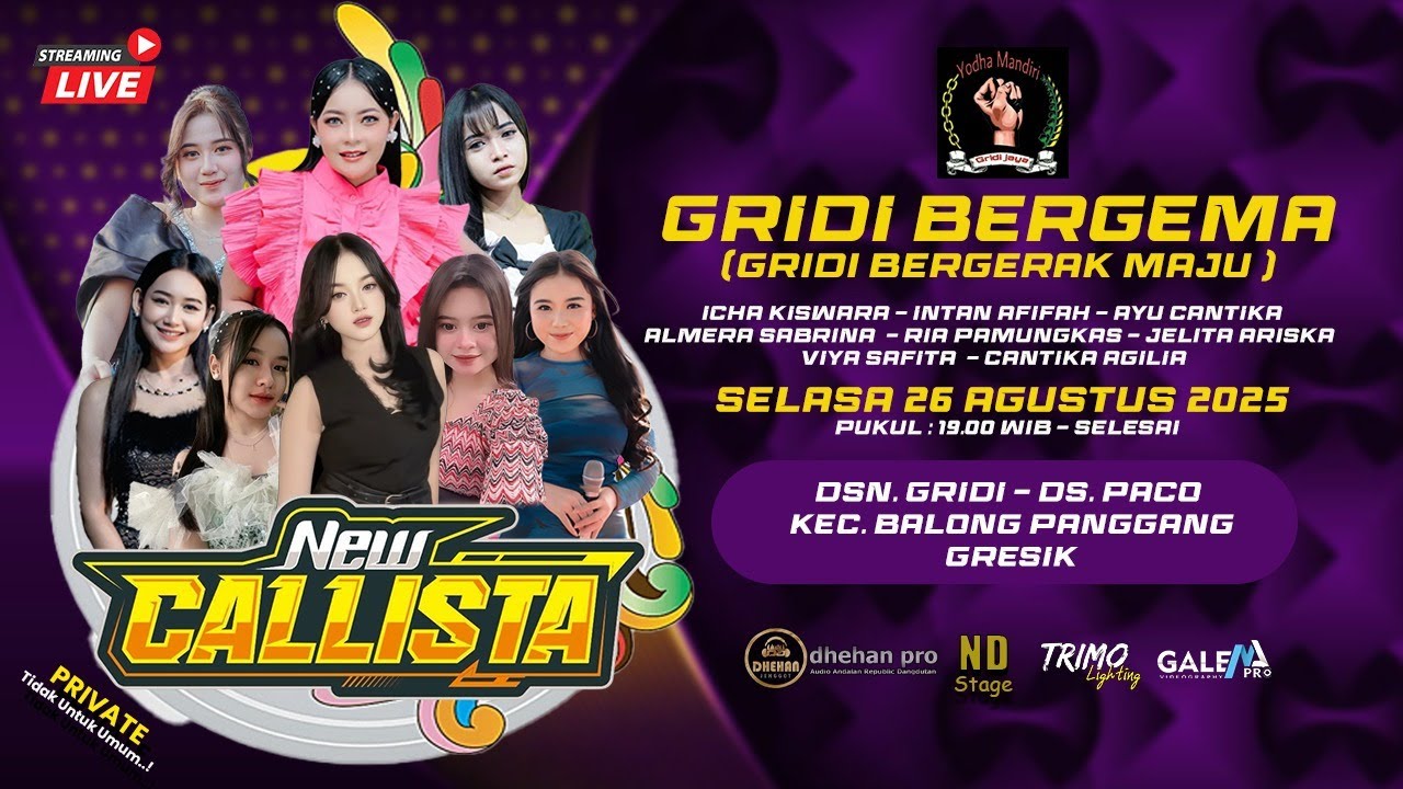 🔴LIVE STREAMING NEW CALLISTA - GRIDI BERKARSA HUT RI KE-80