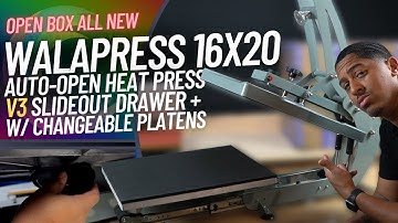 WALAPress Heat Press 16x20 Auto Open with V3 slide out Drawer | Unboxing