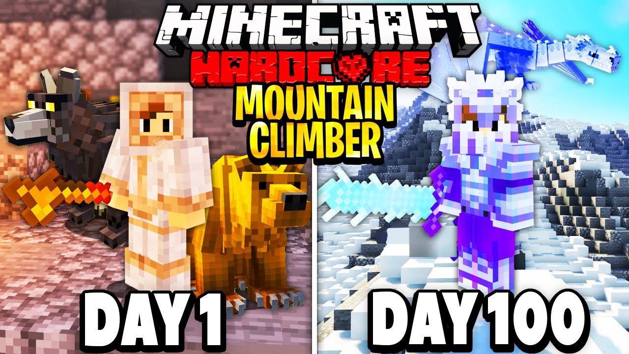 I Survived 100 Days as a Mountain Climber in Minecraft HARDCORE ...