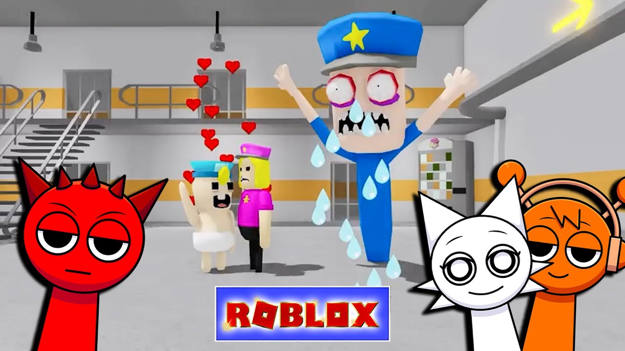 Sprunki Raddy Police RADDY SPRUNKI vs LOVE STORY - POLICE BABY 💗 POLICE GIRL #roblox #obby # ...