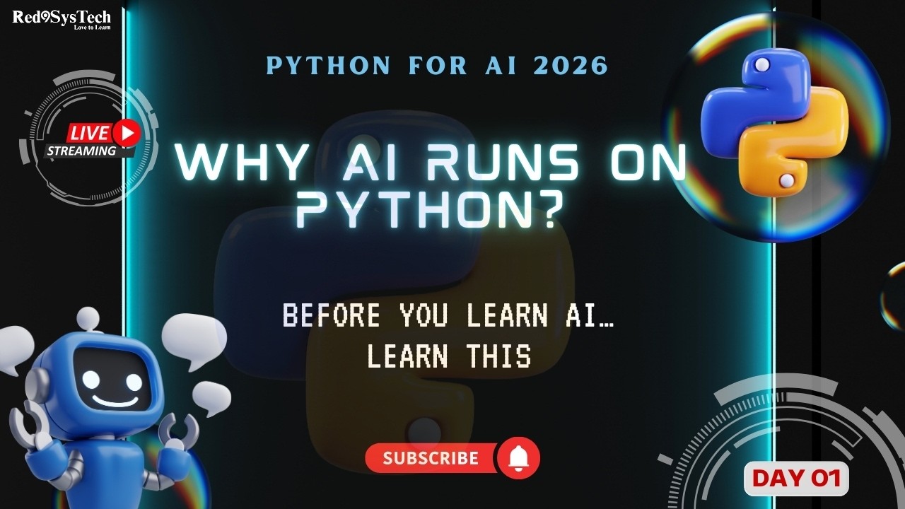 Python for AI Beginners – Day 2 LIVE | Variables, Data Types & Real IT Examples | Red9SysTech