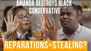 Amanda Seales SHUTS DOWN Black Conservative Over Reparations Claim | Jubilee Debate