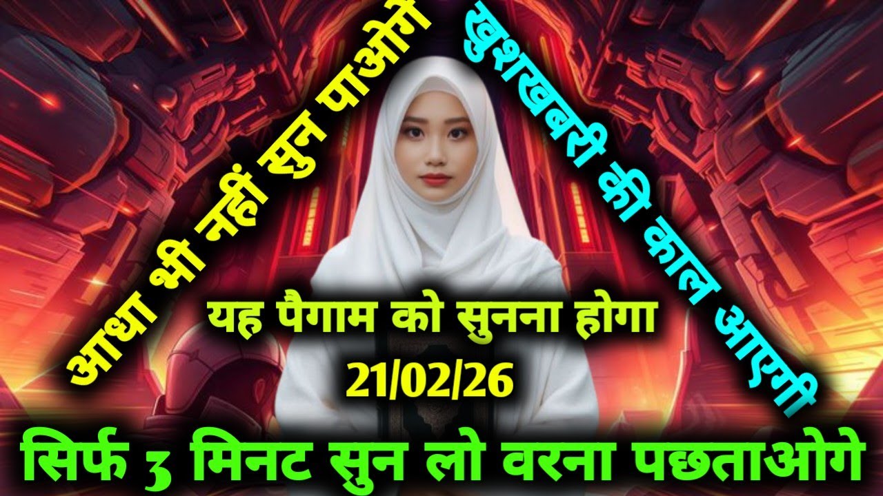✅21/02/2026आधा भी नहीं सुन पाओगे कि खुशखबरी की कॉल आएगी खुदा का पैगाम सिर्फ आपके लिए