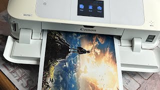 Photo printing demo on Canon PIXMA MG7720 White Wireless All-In-One Inkjet Printer