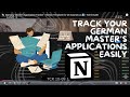 📚 Germany Masters Application Tracker – Notion Template for CS Courses 🇩🇪💻 | Tamil Guide