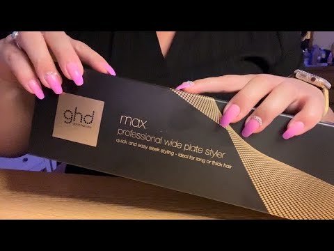 ASMR | LoFi ~ unboxing my new GHD Max wide plate styler/straightener #ghd #unboxing