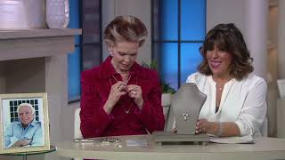 TOVA for Diamonique Simulated Sapphire Cross Pendant on QVC