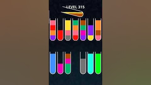 Solved color sort puzzle level 315