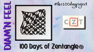 DIAM’N FEEL || DAY 3 || 100 Days of Zentangle ® 2020