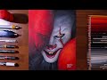 Drawing Pennywise the Dancing Clown from movie[IT: CHAPTER TWO] - marki draws, colored pencil