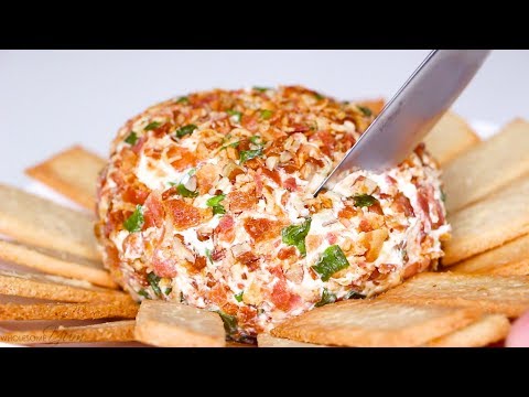 Easy Cheese Ball Recipe With Cream Cheese, Bacon & Green Onion (Low Carb, Gluten-Free)