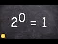 Teacher explains all why is everything raised to the zero power equal to one