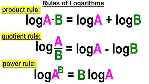 Algebra Ch 47: Logarithmic Functions (13 of 26) Rules of Logarithms