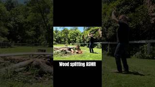 Some wood splitting ASMR, showing off my custom hafted Collins Legitums.
