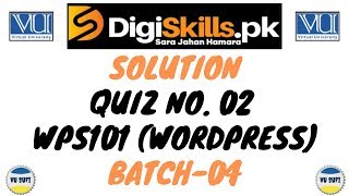 |DigiSkills| WordPress Quiz No. 2 Solution |Batch - 4| 2019