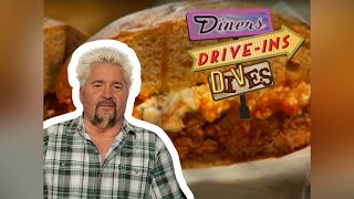 Guy Fieri Eats the Buffalo Burger at Casino El Camino Diners Drive Ins and Dives