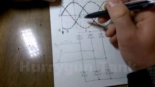 Как работает трёхфазный диодный мост.
