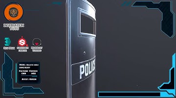 Ballistic Shield in 3Ds Max & Substance Painter