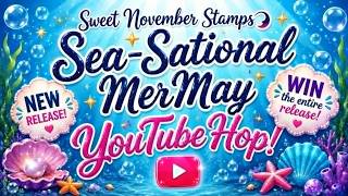 Colouring Sweet November Stamps Sea Babies mermaid clear stamp set using Copic Markers