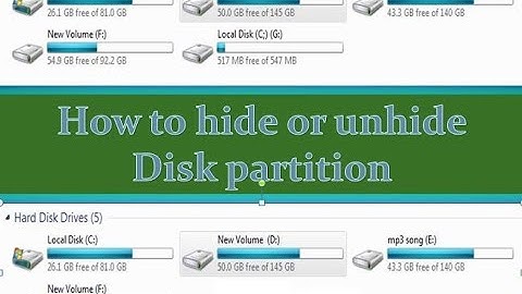 how to hide or unhide disk partition in  window 7? ham computer ke partition ko kaise chupaye