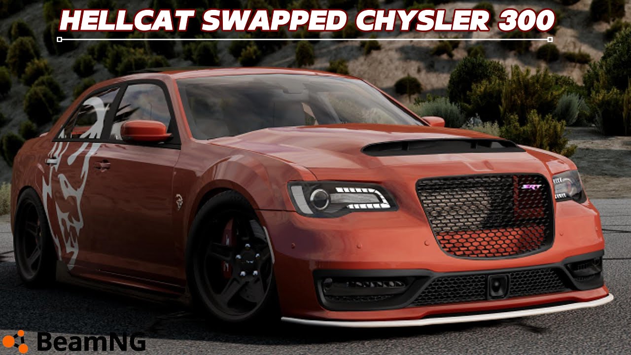 8 Minutes Of Hellcat Swapped Chrysler 300 | BeamNG|G29 Logitech Wheel ...
