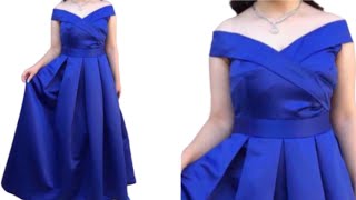 Sewing an evening dress تفصيل وخياطة فستان سهرة طويل👗