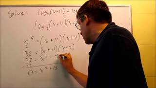 Solving Logarithmic Equations: Ex 4