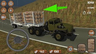 Kamyon ile Odun Taşıma - Russian Truck Simulator - Android Gameplay screenshot 2