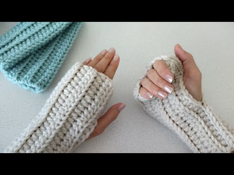 🤗 ЛЕГКО И ПРОСТО! МИТЕНКИ КРЮЧКОМ / crochet mittens /fingerless gloves crochet