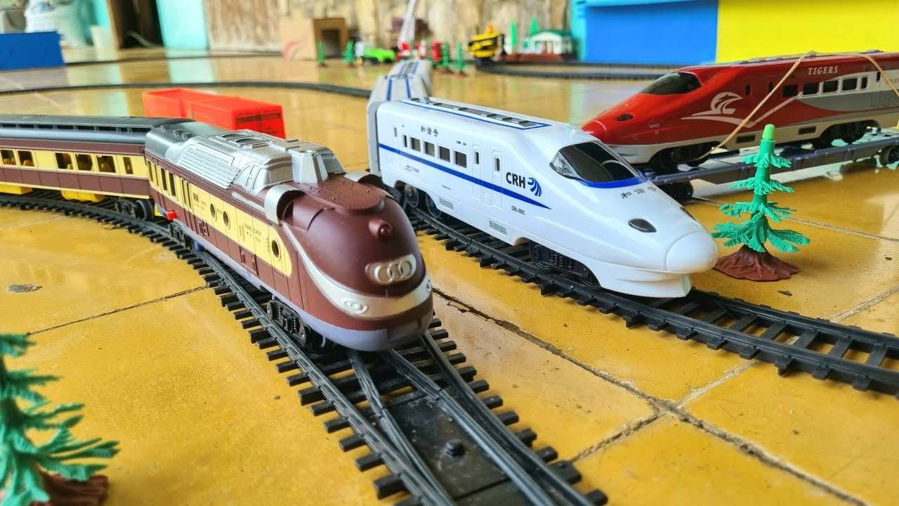 Соберите игрушки для скоростных поездов, электропоезда, современные поезда, пассажирские поезда