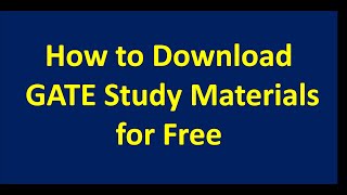 #How to download GATE Study materials for free#GATE#Engineering#Chemical# screenshot 5