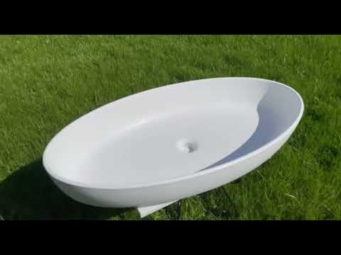 Овальний умивальник-чаша 800x420x130 Snail Фараон, видео 2