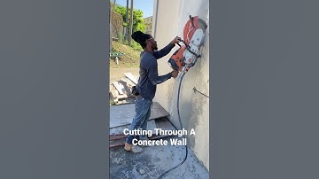 How To Cut Through A Solid Concrete Wall. #shorts #construction #renovation #howto #concrete