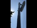 Пескоструйная очистка осветительных мачт высотой 60м стадион Локомотив город Симферополь