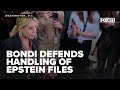 Pam Bondi refuses to answer lawmakers’ questions about Trump’s involvement in Epstein files release