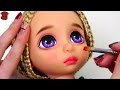 ★베이비돌 라푼젤 리페인팅!! ★Repainting Baby Doll/Rapunzel/Disney Animators' Collection Doll★ベビードール化粧する