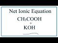 Electrolytes and Net Ionic Equations