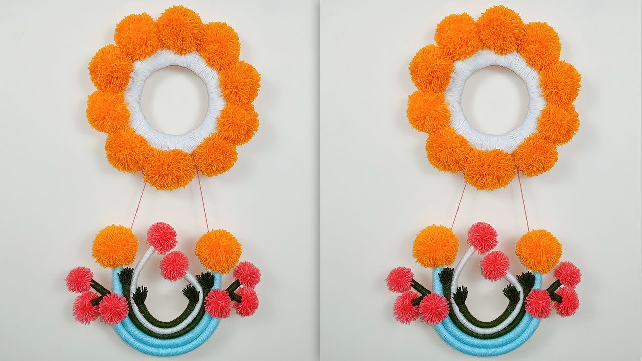 Wool craft ideas wall hanging wool wall hanging flowers Best out of