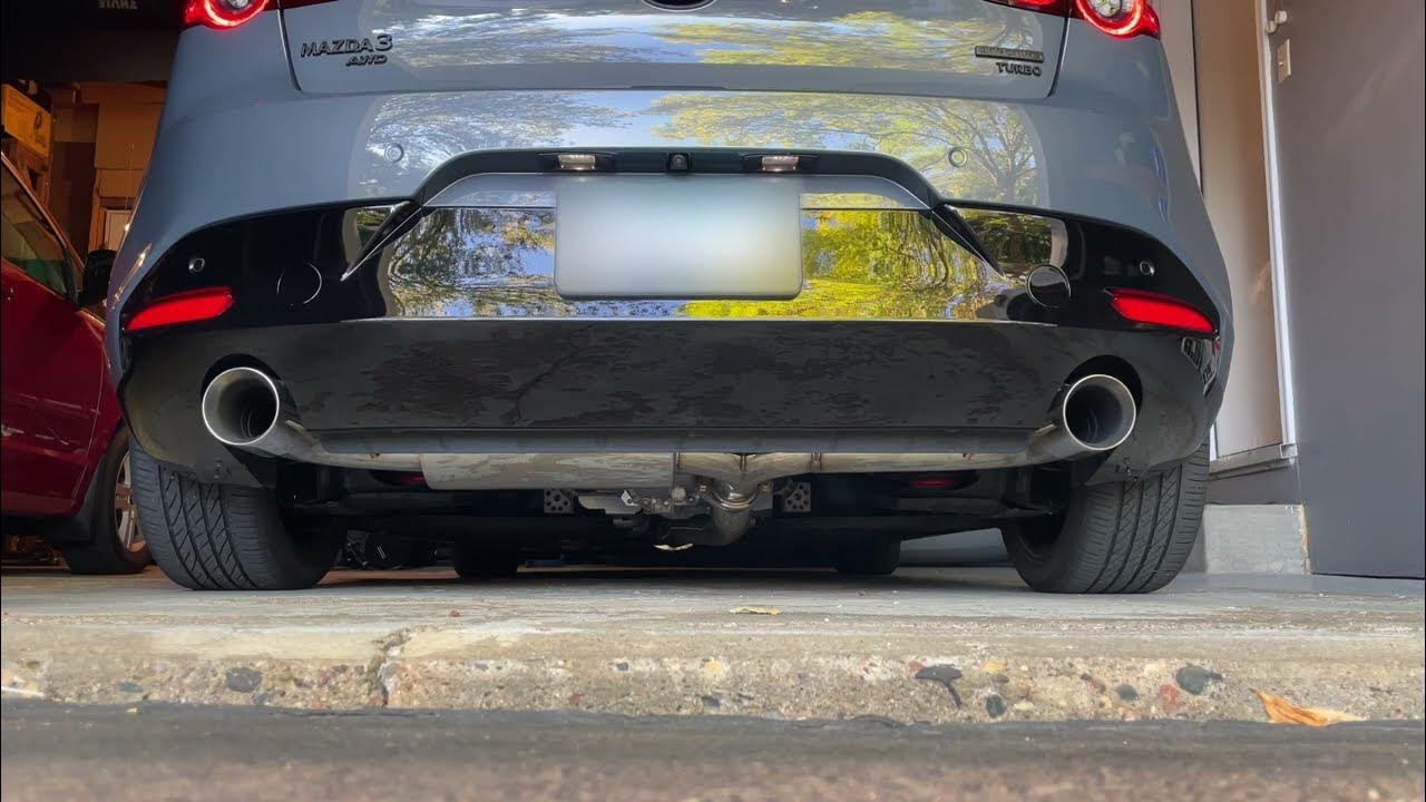 Revs - CorkSport 2021 Mazda 3 Turbo 80mm Cat Back Exhaust System - YouTube