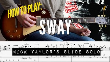 How to play: The Rolling Stones "Sway" | Mick Taylor