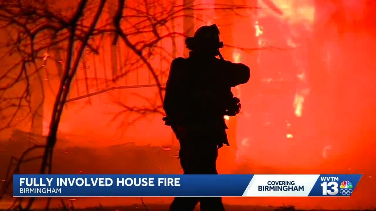 Intense flames seen during structure fire in Birmingham's Titusville community