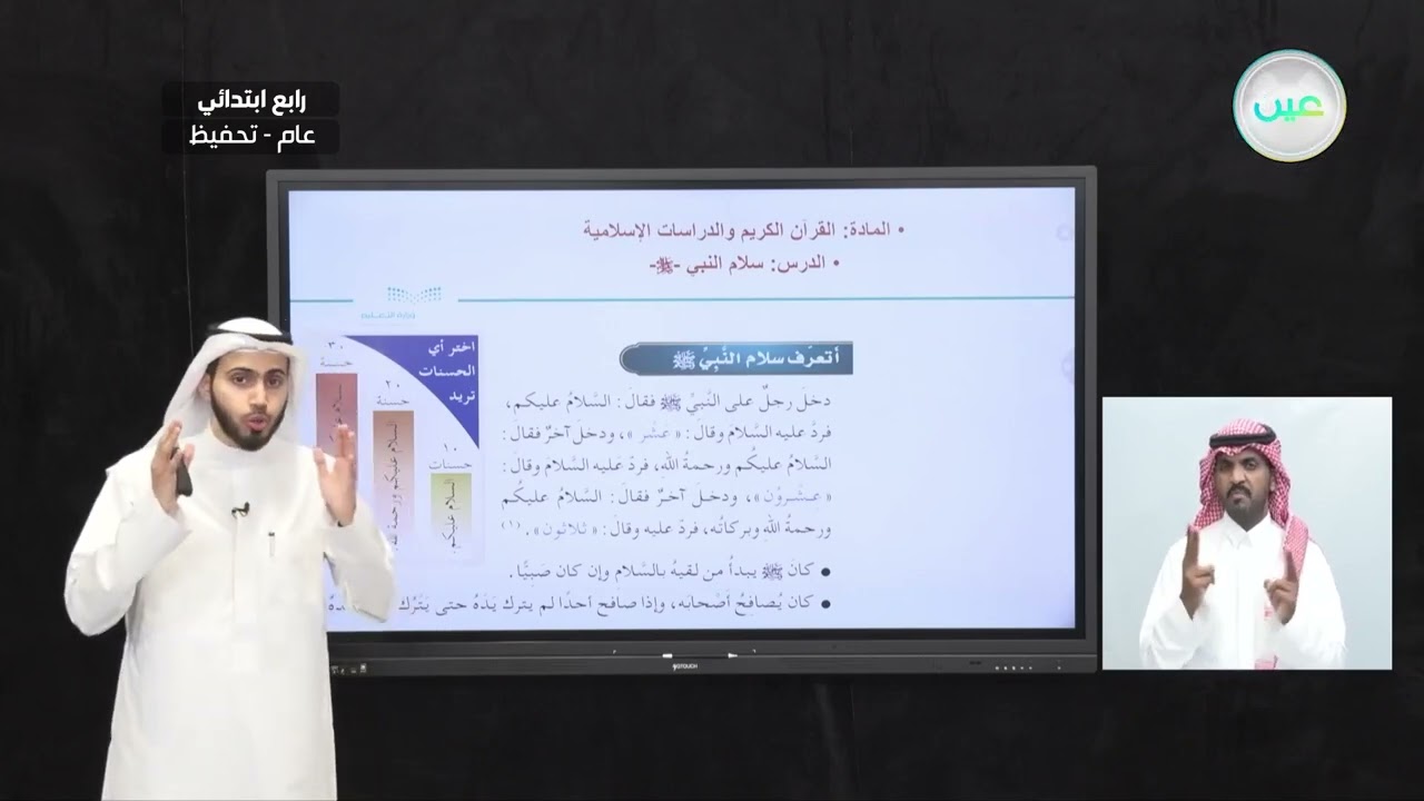 سلام النبي صلى الله عليه وسلم - القرآن الكريم والدراسات الإسلامية - رابع ابتدائي