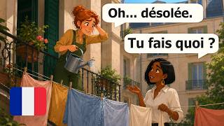 START LEARNING French with Simple Conversations (A1-A2) Small Talk with Neighbors screenshot 3