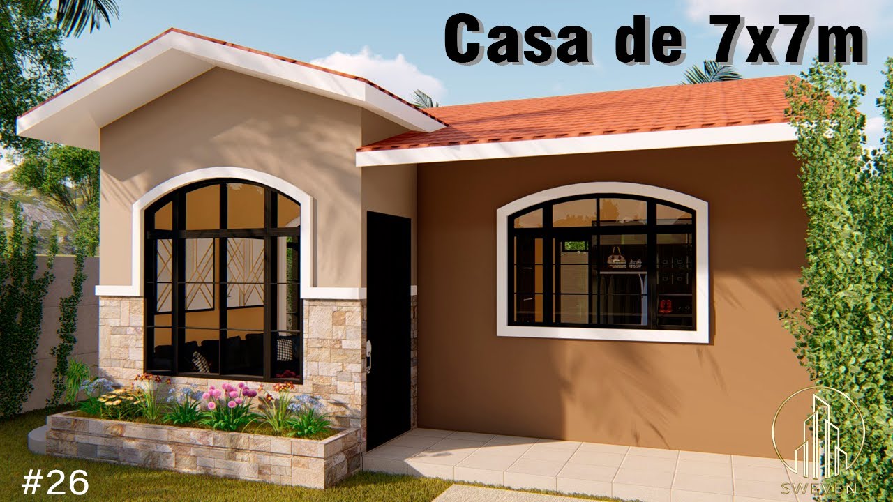 Hermosa casa de 7x7m | 2 Recámaras | 1 Baño | Excelente aprovechamiento de  los espacios | - YouTube