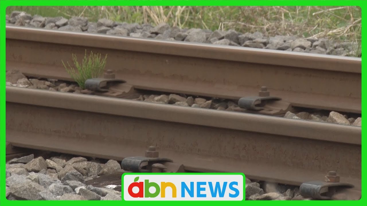 Rocks placed at two locations on the JR Iida Line. Trains stopped